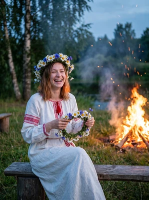 Фестиваль славянского солнцестояния — AI промт для Nano Banana Pro