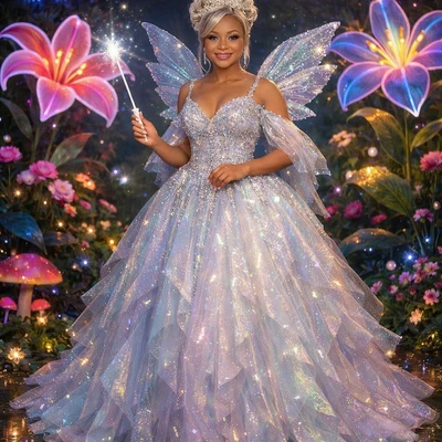 Фея-крестная в стиле современного глэма — AI промт для GPT Image 1.5