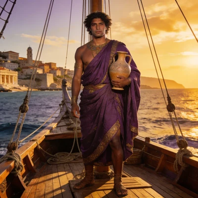Финикийский торговец пурпуром — AI промт для Seedream 4.5