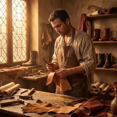 Флорентийский мастер по коже — AI промт для Nano Banana Pro