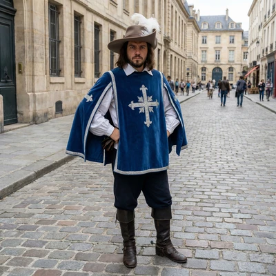 Французский мушкетер XVII века — AI промт для Nano Banana Pro