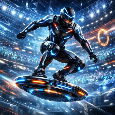 Футуристичный кибер-атлет — AI промт для GPT Image 1.5