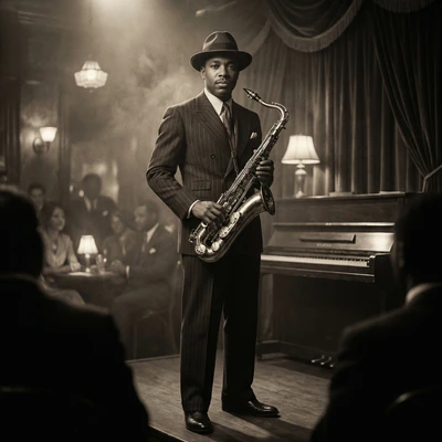 Гарлемский джаз-музыкант 1930-х — AI промт для Nano Banana Pro