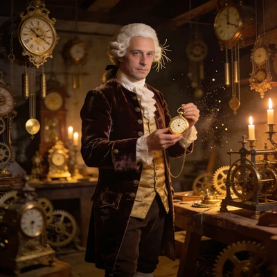 Гениальный часовщик в стиле Рококо — AI промт для Seedream 4.5