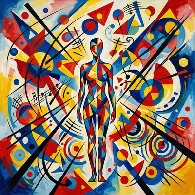 Геометрическая абстракция Кандинского — AI промт для Nano Banana Pro