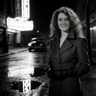 Героиня детективного нуара — AI промт для Seedream 4.5