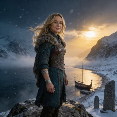 Героиня древнескандинавской саги — AI промт для Seedream 4.5