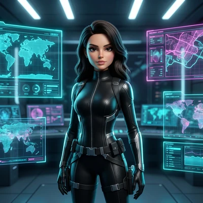 Героиня Мультфильма: Тайный Агент — AI промт для Nano Banana Pro