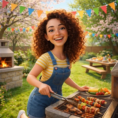 Героиня весеннего мультфильма — AI промт для GPT Image 1.5