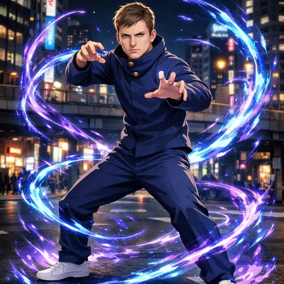 Герой аниме «Магическая битва» — AI промт для GPT Image 1.5