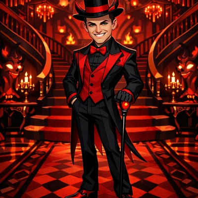 Герой аниме «Отель Хазбин» — AI промт для GPT Image 1.5