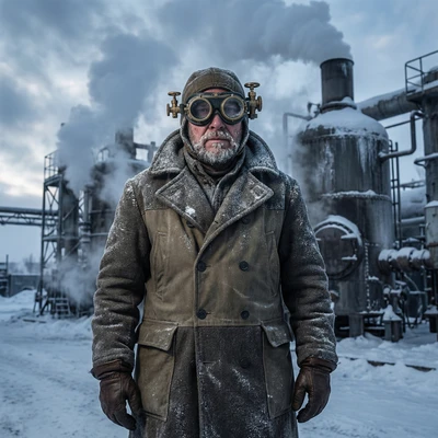 Герой игры «Frostpunk 2» — AI промт для Nano Banana Pro