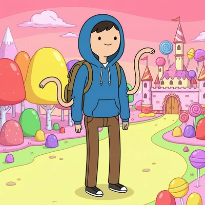 Герой мультфильма «Adventure Time» — AI промт для Nano Banana Pro