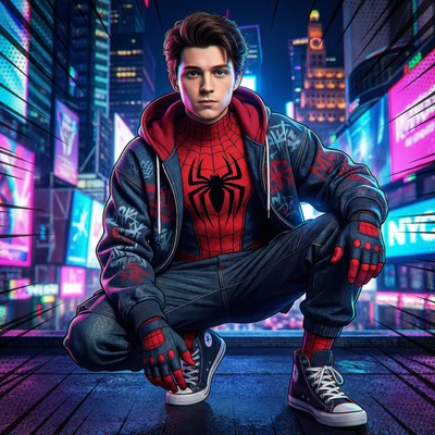 Герой мультфильма «Человек-паук: Через вселенные» — AI промт для Nano Banana Pro