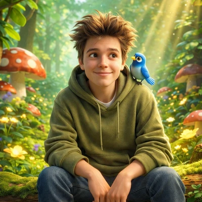 Герой мультфильма: Лесной искатель — AI промт для GPT Image 1.5