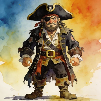 Герой мультфильма «Остров Сокровищ» (1988) — AI промт для Seedream 4.5