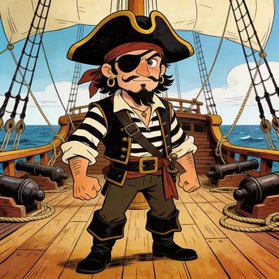 Герой мультфильма «Остров Сокровищ» — AI промт для Seedream 4.5