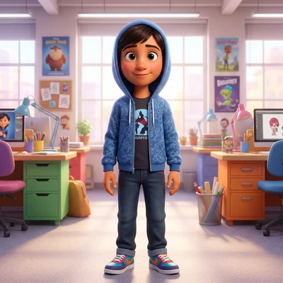 Герой мультфильма Pixar — AI промт для Nano Banana Pro