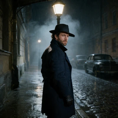 Герой шпионского нуара — AI промт для Seedream 4.5