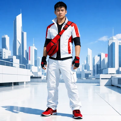 Герой в стиле игры Mirror's Edge — AI промт для GPT Image 1.5