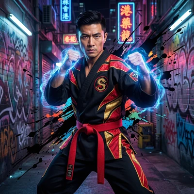 Герой в стиле Street Fighter — AI промт для Nano Banana Pro