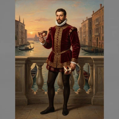 Герцог эпохи Возрождения в Венеции — AI промт для Nano Banana Pro