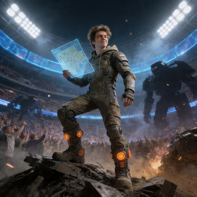 Гладиатор Меха-Арены — AI промт для Seedream 4.5