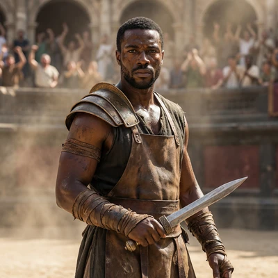 Гладиатор на арене Колизея — AI промт для Nano Banana Pro