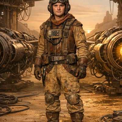 Гладиатор на гонках в стиле «Звездных Войн» — AI промт для GPT Image 1.5