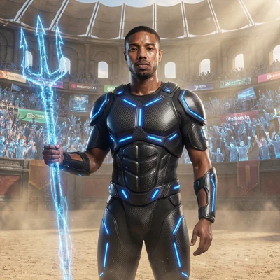 Гладиатор в Колизее Будущего — AI промт для Nano Banana Pro