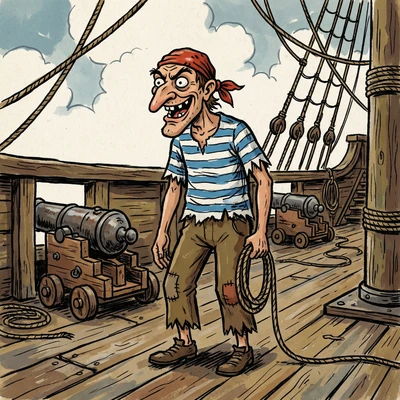 Главный герой мультфильма 'Остров сокровищ' (1988) — AI промт для Nano Banana Pro