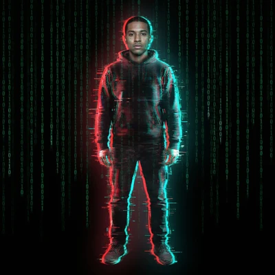 Глитч-фантом в цифровом мире — AI промт для Nano Banana Pro