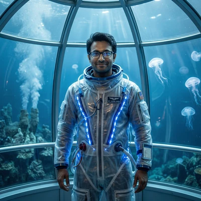 Глубоководный океанограф — AI промт для Nano Banana Pro