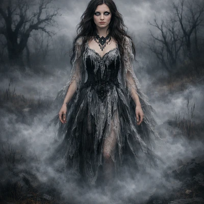 Готическое создание из тумана — AI промт для GPT Image 1.5