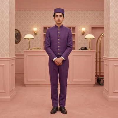 Гранд-отель «Будапешт»: Консьерж — AI промт для Nano Banana Pro