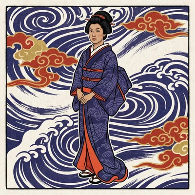 Гравюра на дереве в стиле Укиё-э — AI промт для Nano Banana Pro