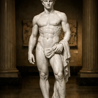 Греческая статуя из чистого мрамора — AI промт для GPT Image 1.5