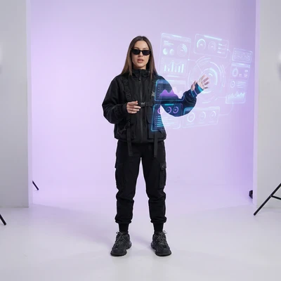 Инфлюенсер с дополненной реальностью (AR) — AI промт для Nano Banana Pro