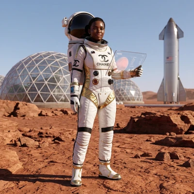 Инста-блогер на Марсе — AI промт для Nano Banana Pro