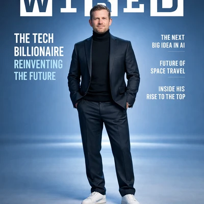 Интервьюер Wired: Техно-гуру — AI промт для GPT Image 1.5