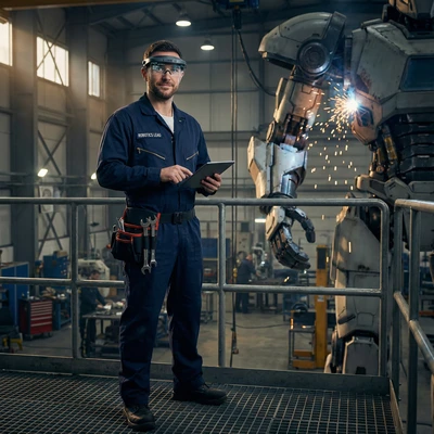 Инженер гигантских мехов — AI промт для Nano Banana Pro