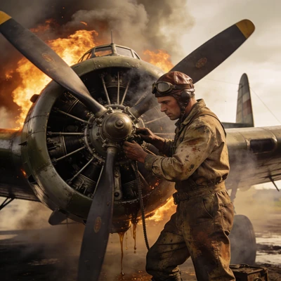 Инженер-механик в стиле Dieselpunk — AI промт для Seedream 4.5