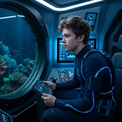 Инженер подводной станции — AI промт для Nano Banana Pro