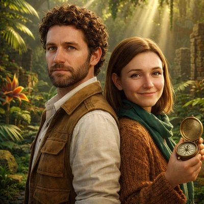 Исследователи забытых островов — AI промт для GPT Image 1.5