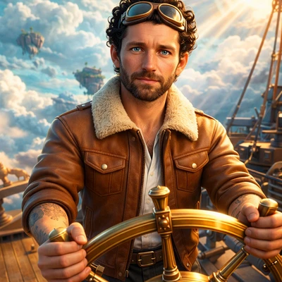 Капитан воздушного корабля — AI промт для GPT Image 1.5