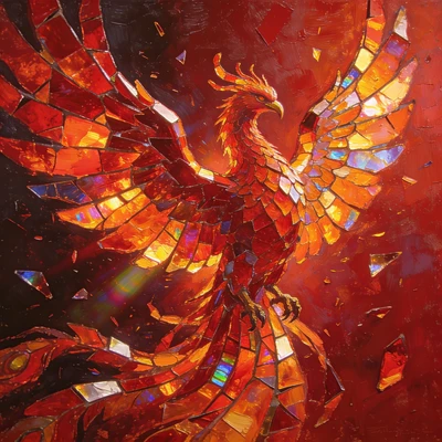 Картина в стиле «Абстрактный витраж» — AI промт для Seedream 4.5