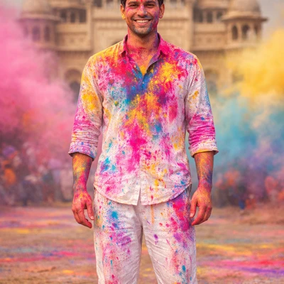 Холи: Фестиваль красок — AI промт для GPT Image 1.5