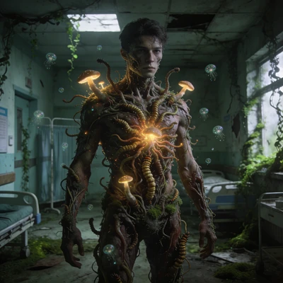 Хоррор: Паразитический грибной вирус — AI промт для Seedream 4.5