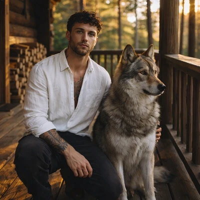 Хозяин породистого волка — AI промт для GPT Image 1.5