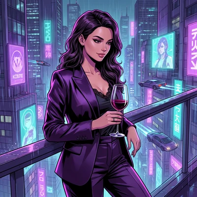 Хозяйка Ночного Токио: Стиль Сейнен — AI промт для Nano Banana Pro